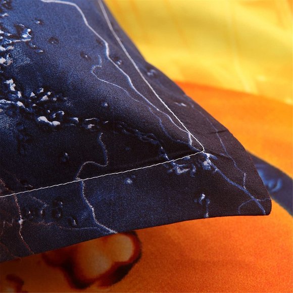 New Basketball Print,with Fire and Ice Pattern, Comforter Quilt Set Bedding Sets - Picture 5 of 6